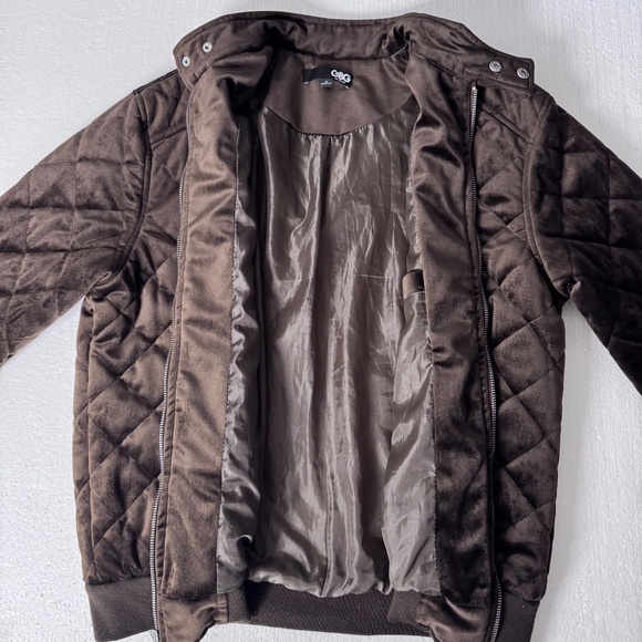 Medium GBG Los Angeles by Guess Quilted Velvet Full-Zip Bomber Jacket - Picture 8 of 12